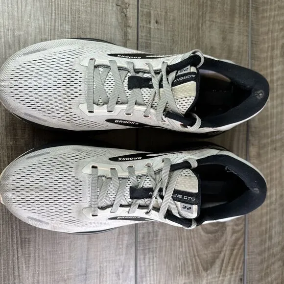 Brooks Adrenaline Gts 22 Womens Size 11.5 D Wide Shoes Sneakers Grey 1203531D035