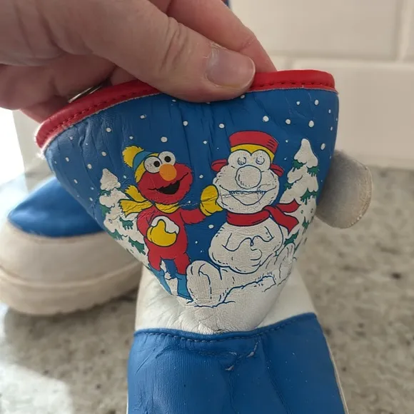 Vintage Sesame Street Elmo toddler boots